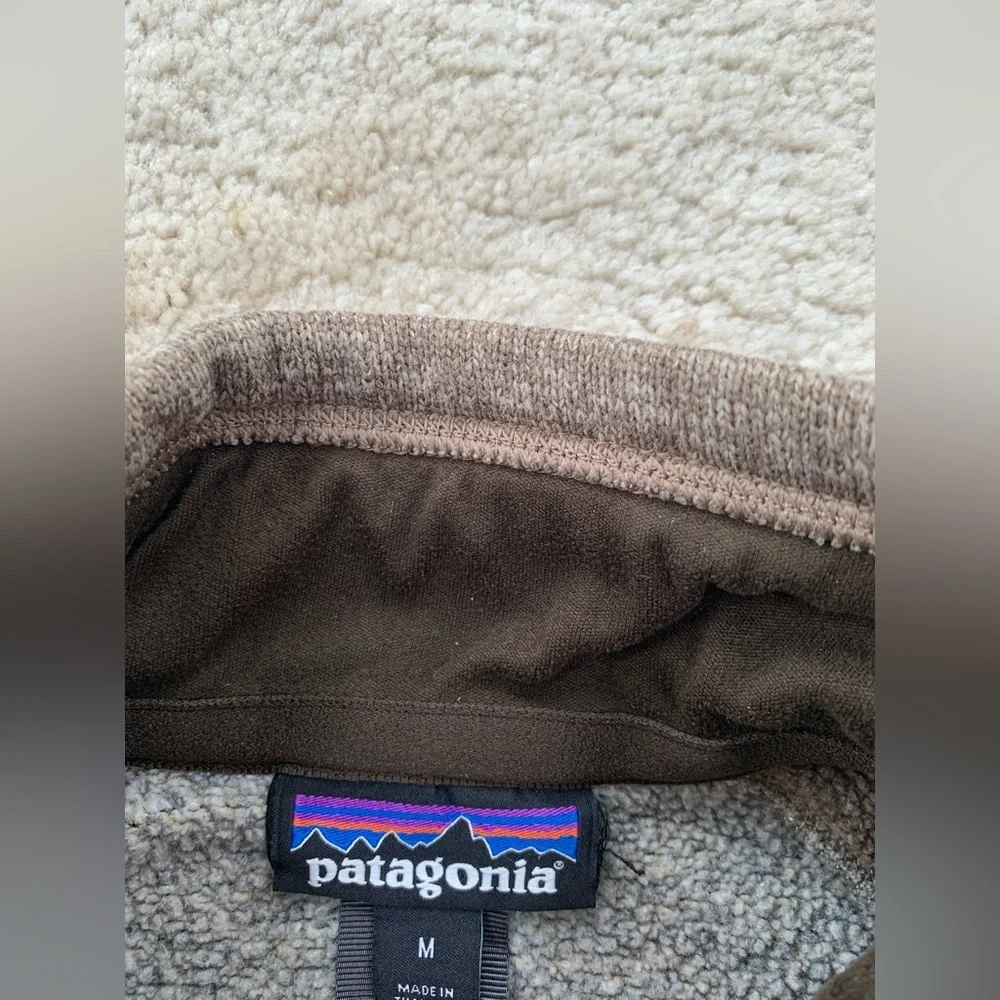 Patagonia Men's Size Medium Brown Tan Better Sweater® Quarter 1/4-Zip Pullover